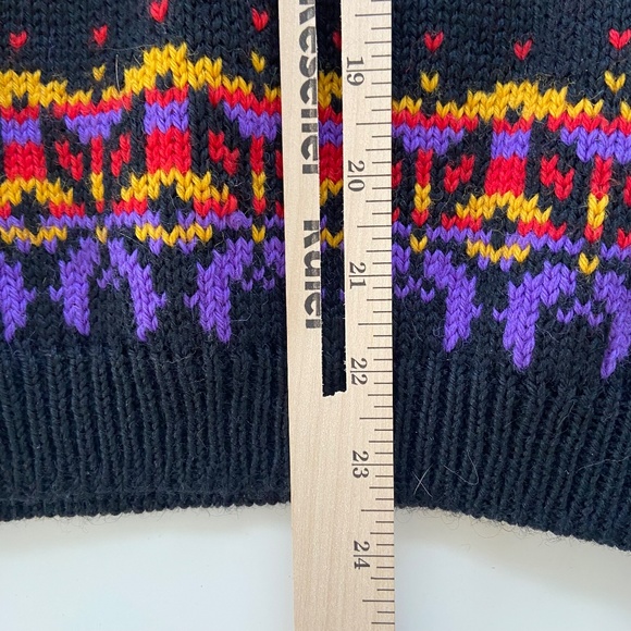 Vintage 90s Dale Of Norway Sweater Womens Small Wool Heavy Knit Nordic Reindeer - Picture 14 of 14